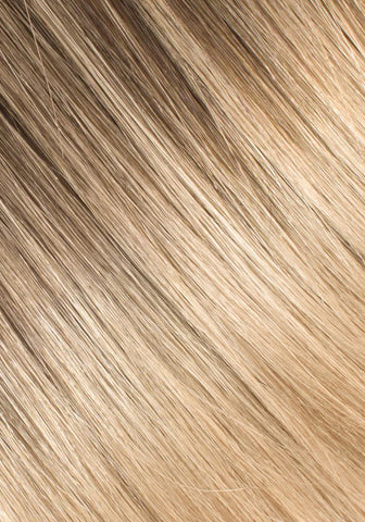 Rooted Cool Brown/Butter Blonde (17/P10/16/60) Clip-In Hair Extensions