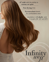 BELLAMI Professional Infinity Weft 20" 80g Mochachino Brown/Chestnut Brown #1C/#6 Ombre Hair Extensions