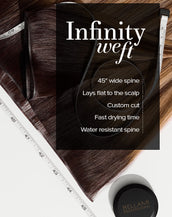 BELLAMI Professional Infinity Weft 16" 60g Vanilla Latte #8/8/60 Hybrid Blend Balayage Hair Extensions