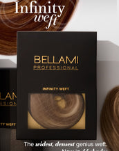 BELLAMI Professional Infinity Weft 20" 80g Dark Brown/Creamy Blonde #2/#24 Ombre Hair Extensions