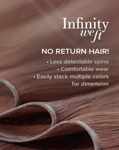 BELLAMI Professional Infinity Weft 20" 80g Cool Mochachino Brown/White Blonde #1C/#80 Balayage Hair Extensions