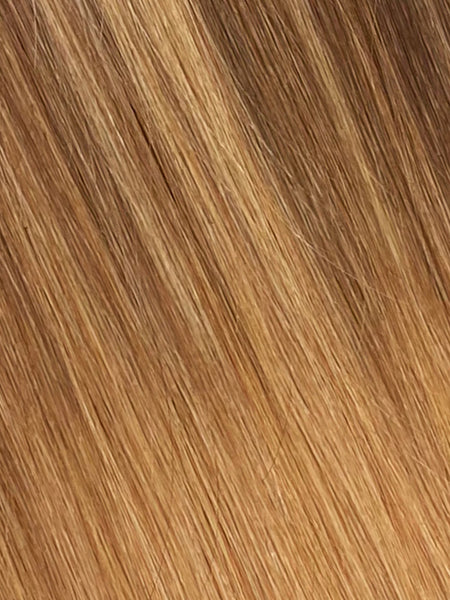 BELLAMI Professional Silk Seam™ | 140g 18" Ash Bronde/Strawberry Blonde (21/27) Ombre Clip-In Hair Extensions