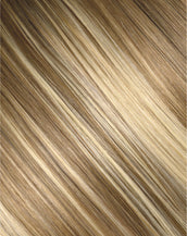 BELLAMI Professional Silk Seam™ | 140g 18" Caramel Latte Rooted Highlight Hair Extensions