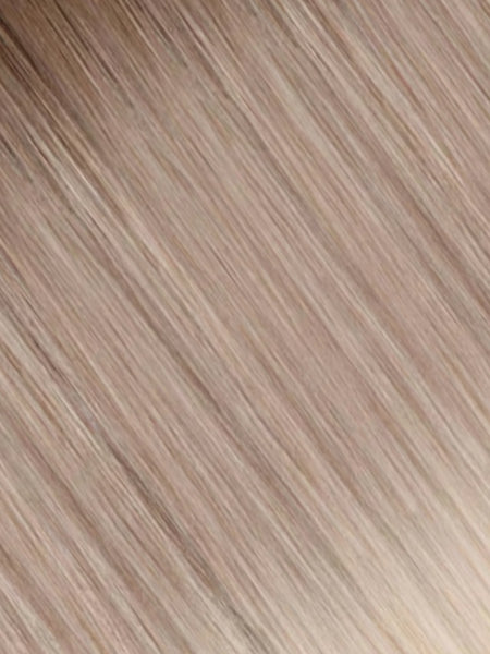 BELLAMI Professional Flex Weft | 24" 175g Cool Mochachino Brown/White Blonde #1CC/#80 Balayage Hair Extensions