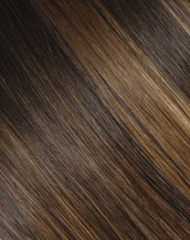 BELLAMI Professional Silk Seam™ | 240g 22" Mochachino Chocolate/Dark Honey Rooted Highlight Hair Extensions