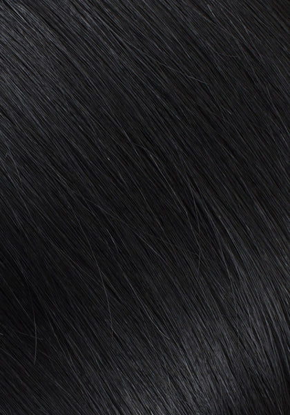 BELLAMI Professional Hand-Tied Weft 18" 64g Jet Black #1 Natural Hair Extensions