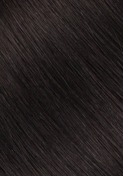 BELLAMI Professional Micro I-Tips 16" 25g  Off Black #1B Natural Straight Hair Extensions