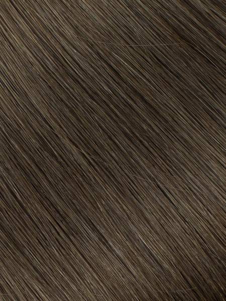 BELLAMI Silk Seam 180g 20" Walnut Brown (3) Natural Clip-In Hair Extensions