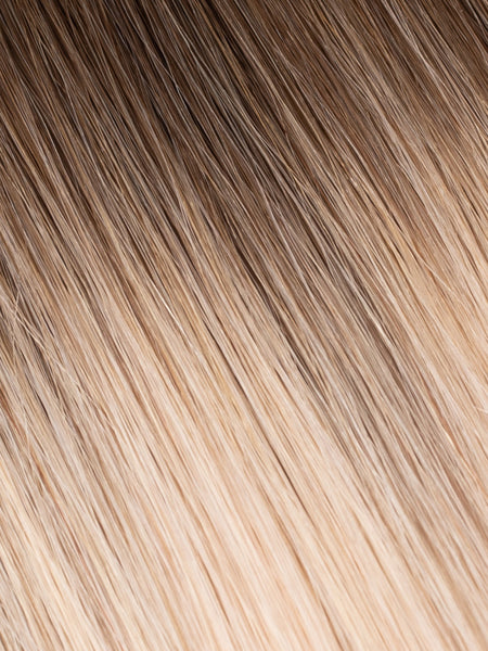 BELLAMI Professional Flex Weft 24" 175g Walnut Brown/Ash Blonde Rooted (3/60) Rooted Hair Extensions