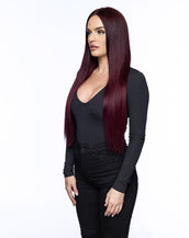 BELLAMI Professional Silk Seam™ | 26" 360g Mulberry Wine Natural Clip-In Hair Extensions