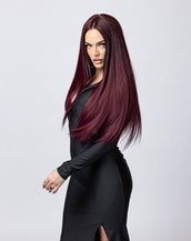 BELLAMI Professional Silk Seam™ | 26" 360g Mulberry Wine Natural Clip-In Hair Extensions