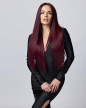 BELLAMI Professional Silk Seam™ | 26" 360g Mulberry Wine Natural Clip-In Hair Extensions