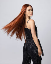 BELLAMI Professional Silk Seam™ | 26" 360g Spiced Crimson Natural Clip-In Hair Extensions