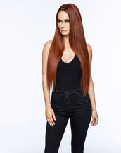 BELLAMI Professional Silk Seam™ | 26" 360g Spiced Crimson Natural Clip-In Hair Extensions