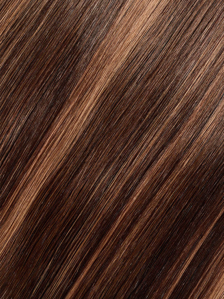 BELLAMI Silk Seam 26" 360g Dark Honey Cocoa Highlight Clip-In Hair Extensions