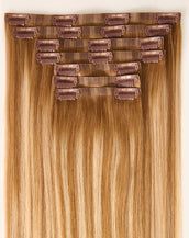 BELLAMI Professional Silk Seam™ | 26" 360g Vanilla Latte Highlight Clip-In Hair Extensions